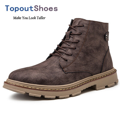 TopoutShoes Height Increasing Men Ankle Boots Leather Elevator Martin Boot Look Taller 34inch 85cm
TopoutShoes Height Increasing Men Ankle Boots Leather Elevator Martin Boot Look Taller 34inch 85cm