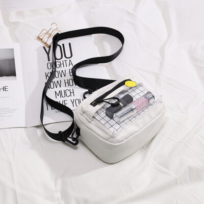 Transparent mini bag female casual canvas one shoulder small square bag ins Japanese original Sufeng oblique satchel bag
Transparent mini bag female casual canvas one shoulder small square bag ins Japanese original Sufeng oblique satchel bag