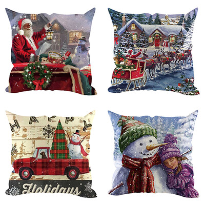 Tailored 4Pcs Christmas Pillow Cover Pillowcases Decorative Sofa Cushion Cover Decoration
Tailored 4Pcs Christmas Pillow Cover Pillowcases Decorative Sofa Cushion Cover Decoration