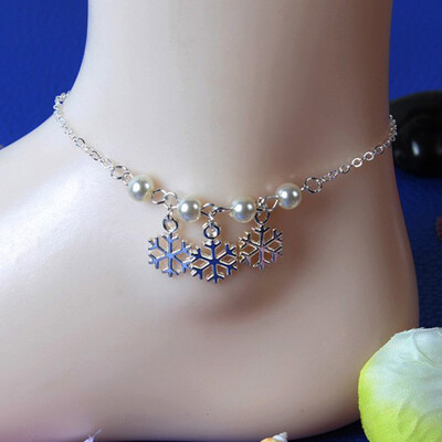 New simple snowflake anklet alloy snowflake imitation pearl handmade jewelry foot chain simple single layer ladies anklet
New simple snowflake anklet alloy snowflake imitation pearl handmade jewelry foot chain simple single layer ladies anklet
