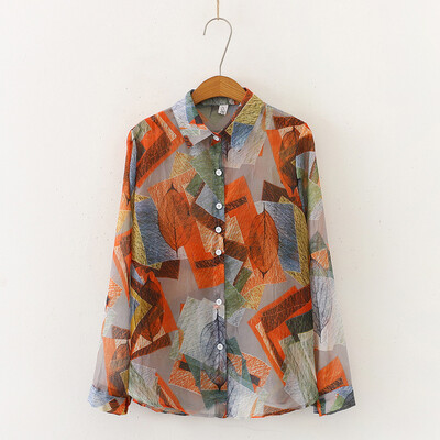 Tailored Women Fashion Long Sleeve Turn Down Collar Printed Pattern Casual Shirt Chiffon
Tailored Women Fashion Long Sleeve Turn Down Collar Printed Pattern Casual Shirt Chiffon