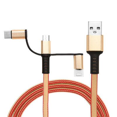 Universal 1m 3-in-1 USB To Micro USB Lightning Type-C 24A Fast Charging Cable Braided Data Cord For IPhone Android Phones-1m
Universal 1m 3-in-1 USB To Micro USB Lightning Type-C 24A Fast Charging Cable Braided Data Cord For IPhone Android Phones-1m