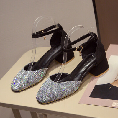 2019 square head shallow mouth spring new buckle with Joker hollow sequins shoes womens shoes thick heels tide
2019 square head shallow mouth spring new buckle with Joker hollow sequins shoes womens shoes thick heels tide