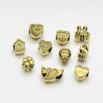 Tibetan Style Alloy Large Hole European Beads Mixed Shape Antique Golden 1011x7517x78mm Hole 5mm about 3540pcs100g
Tibetan Style Alloy Large Hole European Beads Mixed Shape Antique Golden 1011x7517x78mm Hole 5mm about 3540pcs100g