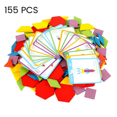 155PCS Creative Shape DIY Wooden Puzzles Montessori Jigsaw Brain Teaser Learning Toys
155PCS Creative Shape DIY Wooden Puzzles Montessori Jigsaw Brain Teaser Learning Toys