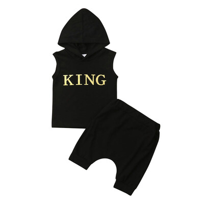 Newborn Kids Baby Boys Girls Clothes Sleeveless Hooded KING TopsShorts Cotton Outfits Set
Newborn Kids Baby Boys Girls Clothes Sleeveless Hooded KING TopsShorts Cotton Outfits Set
