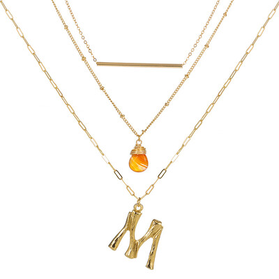 Small Orange stone Gold Metal Bamboo 2cm 26 Letter Alphabet A-Z Minimalist Initial Pendant Necklace Fashion Twist Chain Jewelry
Small Orange stone Gold Metal Bamboo 2cm 26 Letter Alphabet A-Z Minimalist Initial Pendant Necklace Fashion Twist Chain Jewelry