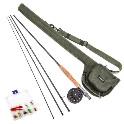 9 Fly Fishing Rod&Reel Combo with Carry Bag 10 Flies Complete Starter Package Fly Fishing Kit
9 Fly Fishing Rod&Reel Combo with Carry Bag 10 Flies Complete Starter Package Fly Fishing Kit