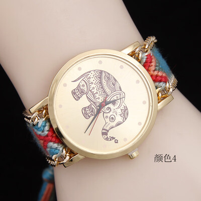 New trend fashion ladies elephant watch woven ribbon quartz watch female models hot sale
New trend fashion ladies elephant watch woven ribbon quartz watch female models hot sale