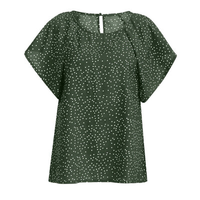 2019 Plus Size Summer Blouse Womens Shirt O-neck Bat Sleeves Ruffled Dot Print Short-sleeved Loose Bottoming Shirt Blouse
2019 Plus Size Summer Blouse Womens Shirt O-neck Bat Sleeves Ruffled Dot Print Short-sleeved Loose Bottoming Shirt Blouse
