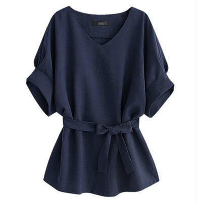 Women Female Linen V-neck T-shirt Good Selling Short Batwing Sleeve Stylish Lose T-shirts
Women Female Linen V-neck T-shirt Good Selling Short Batwing Sleeve Stylish Lose T-shirts