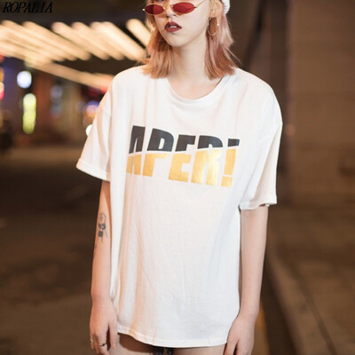 Womens Korean Style O-Neck Bronzing Letters Short Sleeve Simple Loose T-Shirt Milk Silk Pullover T-Shirts
Womens Korean Style O-Neck Bronzing Letters Short Sleeve Simple Loose T-Shirt Milk Silk Pullover T-Shirts