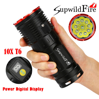 Saidsome Supwildfire 30000LM 10 x XM- T6 LED Power Digital Display Hunting Flashlight flashlight lamp
Saidsome Supwildfire 30000LM 10 x XM- T6 LED Power Digital Display Hunting Flashlight flashlight lamp