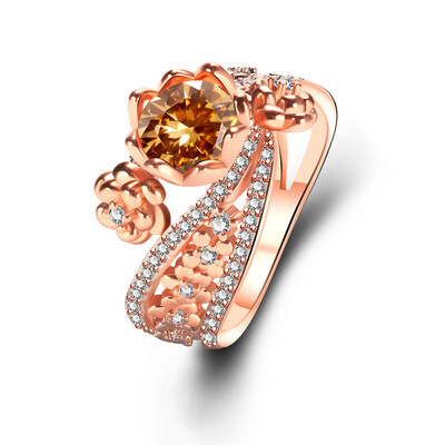 Fashion Women Rhinestone Flower Rose Gold Diamond Ring Jewelry Wedding Rings For Women Engagement Rings
Fashion Women Rhinestone Flower Rose Gold Diamond Ring Jewelry Wedding Rings For Women Engagement Rings