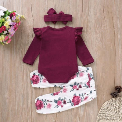 3Pcs New Toddler Kids Baby Girls Long Sleeve Romper Floral Pants Headband Outfit Infant Clothes
3Pcs New Toddler Kids Baby Girls Long Sleeve Romper Floral Pants Headband Outfit Infant Clothes