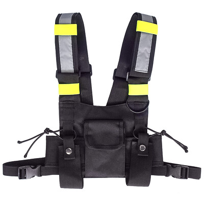 Outdoor Hunting Highly Visible Reflective Radio Harness Chest Rig Front Pack Pouch Holster Vest Bag for Walkie Talkie
Outdoor Hunting Highly Visible Reflective Radio Harness Chest Rig Front Pack Pouch Holster Vest Bag for Walkie Talkie
