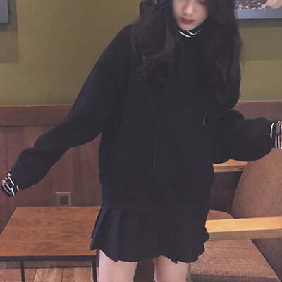 Autumn Winter Sweatshirts Pullover Women Loose Full Sleeve Striped Fake Two Pieces Hooded Sweatshirt Pullover Tops Tracksuits
Autumn Winter Sweatshirts Pullover Women Loose Full Sleeve Striped Fake Two Pieces Hooded Sweatshirt Pullover Tops Tracksuits