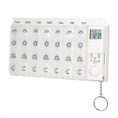 Carevas 7-Day Pill Box Organizer with Timer LED Light Detachable Medicine Reminder Pill Dispenser Planner 28 Compartment Beeping A
Carevas 7-Day Pill Box Organizer with Timer LED Light Detachable Medicine Reminder Pill Dispenser Planner 28 Compartment Beeping A