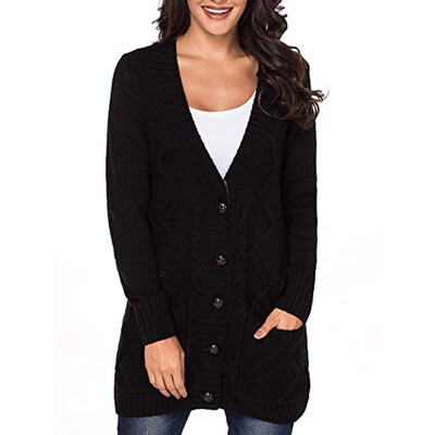 Toponeto Women Solid Open Front Pockets Cardigan Sweater Button Down Knitted Sweater Coat
Toponeto Women Solid Open Front Pockets Cardigan Sweater Button Down Knitted Sweater Coat