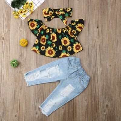 3PCS Toddler Kids Baby Girl Off Shoulder Tops Denim Hole Pants Outfits Clothes
3PCS Toddler Kids Baby Girl Off Shoulder Tops Denim Hole Pants Outfits Clothes