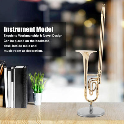 Greensen Miniature Trombone Replica with Stand&Case Gold Plated Instrument Model Musical Ornaments
Greensen Miniature Trombone Replica with Stand&Case Gold Plated Instrument Model Musical Ornaments