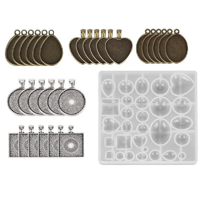 31pcs DIY Handmade Resin Casting Molds Trays Base Plate Kit Silicone Mold Making Jewelry Pendant Mould Craft
31pcs DIY Handmade Resin Casting Molds Trays Base Plate Kit Silicone Mold Making Jewelry Pendant Mould Craft