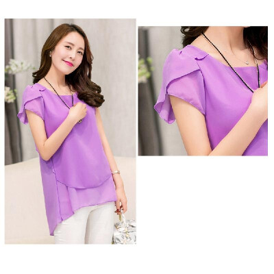 Summer new Korean womens self-cultivation long short-sleeved chiffon shirt top large size loose bottoming shirt Royal
Summer new Korean womens self-cultivation long short-sleeved chiffon shirt top large size loose bottoming shirt Royal