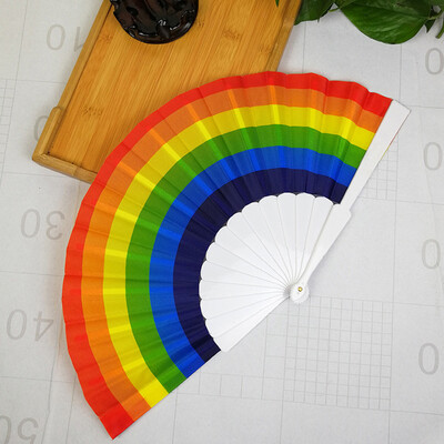 Siaonvr Rainbow Hand Held Folding Fan Dance Fan For Wedding Themed Parties Decoration
Siaonvr Rainbow Hand Held Folding Fan Dance Fan For Wedding Themed Parties Decoration