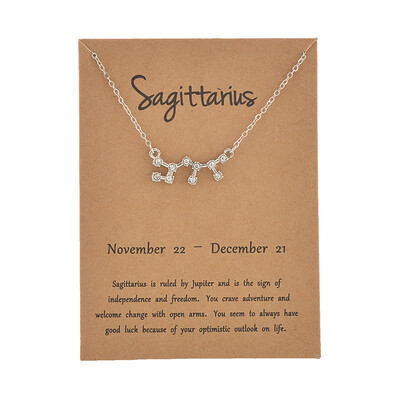 Brown Card Fashion Jewelry Zodiac Crystal Star Sign 12 constellation Pendant Necklace For Women
Brown Card Fashion Jewelry Zodiac Crystal Star Sign 12 constellation Pendant Necklace For Women