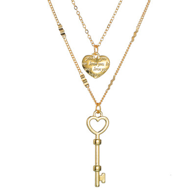 Trendy Elegant Multi Layer Gold Chain Necklace Moon Letter Heart Cross Pendant Necklaces Women Collier Croix Christian Jewelry
Trendy Elegant Multi Layer Gold Chain Necklace Moon Letter Heart Cross Pendant Necklaces Women Collier Croix Christian Jewelry