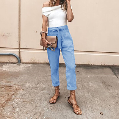 Tailored Fashion Womens Leisure Solid Color Straight Strappy Cotton&Hemp Long Pants
Tailored Fashion Womens Leisure Solid Color Straight Strappy Cotton&Hemp Long Pants