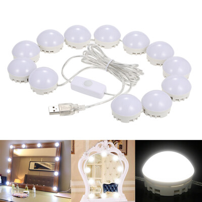 10Pcs Vanity Mirror LED Light Bulbs Kit USB Charging Port DIY Comestic Make Up Lamp Dimmable 5 Levels Brightness Adjustable for Dr
10Pcs Vanity Mirror LED Light Bulbs Kit USB Charging Port DIY Comestic Make Up Lamp Dimmable 5 Levels Brightness Adjustable for Dr