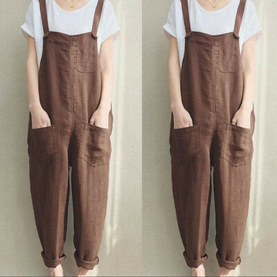 Womens Casual Sleeveless Loose Linen Cotton Jumpsuit Dungarees Playsuit Trousers Pants Overalls Baggy Romper Plus Size
Womens Casual Sleeveless Loose Linen Cotton Jumpsuit Dungarees Playsuit Trousers Pants Overalls Baggy Romper Plus Size