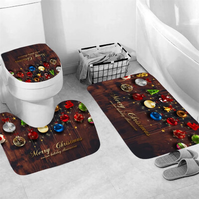 Tailored 3Pcs Christmas shower Curtain Bathroom Anti-slip Carpet Rug Toilet Cover Mat Set
Tailored 3Pcs Christmas shower Curtain Bathroom Anti-slip Carpet Rug Toilet Cover Mat Set