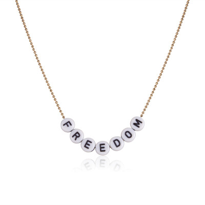 ANXIETY FREEDOM SUNSHINE summer necklace beads Alphabet Tiny Gold Initial Name Necklace Personalized Choker Jewelry For Women
ANXIETY FREEDOM SUNSHINE summer necklace beads Alphabet Tiny Gold Initial Name Necklace Personalized Choker Jewelry For Women