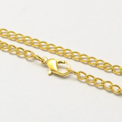 Vintage Iron Twisted Chain Necklace Making for Pocket Watches Design with Lobster Clasps Golden 315" Link 33x46x09mm
Vintage Iron Twisted Chain Necklace Making for Pocket Watches Design with Lobster Clasps Golden 315" Link 33x46x09mm