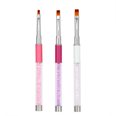 3pcs Nail Art UV Gel Builder Brush Flat Nylon Brush Head Nail Art Salon Pen Rhinestone Acrylic Handle DIY Nail Tools
3pcs Nail Art UV Gel Builder Brush Flat Nylon Brush Head Nail Art Salon Pen Rhinestone Acrylic Handle DIY Nail Tools