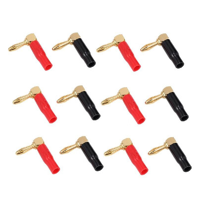 Connector with Black Red Banana Plug at Right Angle 24 K Plated Banana Cable Screw Plug Connector
Connector with Black Red Banana Plug at Right Angle 24 K Plated Banana Cable Screw Plug Connector