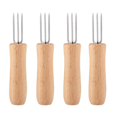 Greensen 4Pcs Wooden Handle Stainless Steel BBQ Meat Fruit Forks Barbecue Corn Holder
Greensen 4Pcs Wooden Handle Stainless Steel BBQ Meat Fruit Forks Barbecue Corn Holder