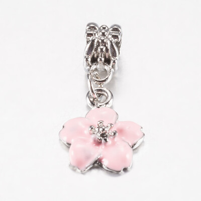 Tibetan Style Alloy Enamel European Dangle Beads Large Hole Pendants Flower Antique Silver Pink 29mm Pendant 165x135x4mm
Tibetan Style Alloy Enamel European Dangle Beads Large Hole Pendants Flower Antique Silver Pink 29mm Pendant 165x135x4mm