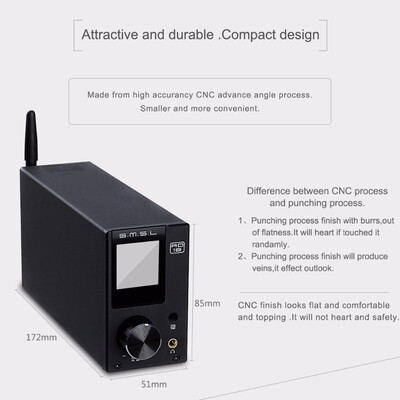 SMSL AD18 HI-FI Audio Stereo Amplifier with Bluetooth 42 Supports Apt-X USB DSP Full Digital Power Amplifier for Speaker
SMSL AD18 HI-FI Audio Stereo Amplifier with Bluetooth 42 Supports Apt-X USB DSP Full Digital Power Amplifier for Speaker