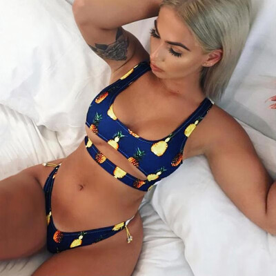 Sexy Women Lace Up Cutout Bandage Bikini Camouflage Pineapple Print Swimwear Swimsuit Bathing Suit Biquini
Sexy Women Lace Up Cutout Bandage Bikini Camouflage Pineapple Print Swimwear Swimsuit Bathing Suit Biquini