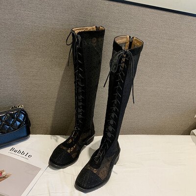 Summer boots Korean version of sexy wave point gauze bandage with cool boots womens boots Martins boots tide
Summer boots Korean version of sexy wave point gauze bandage with cool boots womens boots Martins boots tide