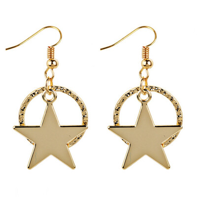 New Star in Circle Pentagram Bronze Tone Dangle Earrings Lady Jewelry Chic Gift
New Star in Circle Pentagram Bronze Tone Dangle Earrings Lady Jewelry Chic Gift