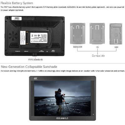 Feelworld FH7 7" IPS LCD 1920 1200 Full HD On-camera Monitor Display Support 4K HD Input Output 12001 Contrast 450cd㎡ Brightn
Feelworld FH7 7" IPS LCD 1920 1200 Full HD On-camera Monitor Display Support 4K HD Input Output 12001 Contrast 450cd㎡ Brightn