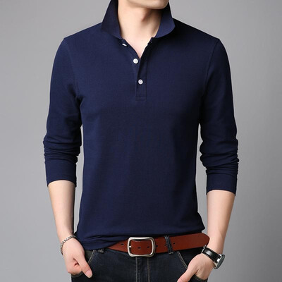 New long-sleeved t-shirt male middle-aged autumn clothes lapel mens long-sleeved shirt shirt casual polo shirt Upper
New long-sleeved t-shirt male middle-aged autumn clothes lapel mens long-sleeved shirt shirt casual polo shirt Upper