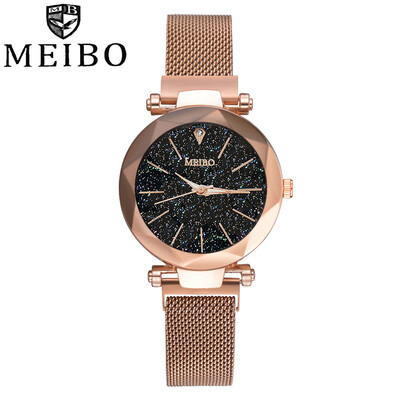 Gobestart MEIBO Quartz Stainless Steel Band Magnet Buckle Starry Sky Analog Wrist Watch
Gobestart MEIBO Quartz Stainless Steel Band Magnet Buckle Starry Sky Analog Wrist Watch