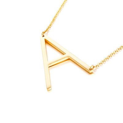 New fashion Gold Stainless Steel 26 Alphabet Letter Pendant initial Necklace for Women Fashion Jewelry Choker Girl Collier
New fashion Gold Stainless Steel 26 Alphabet Letter Pendant initial Necklace for Women Fashion Jewelry Choker Girl Collier
