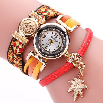 Womens watch ethnic wind bracelet watch duoya around the circle table hanging leaves
Womens watch ethnic wind bracelet watch duoya around the circle table hanging leaves