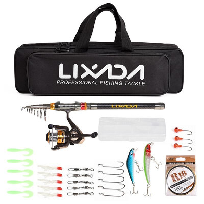 Lixada Fishing Rod Reel Combo Telescopic Fishing Rod Spinning Reel Fishing Line Lures Hooks Swivels Saltwater Freshwater Travel Fi
Lixada Fishing Rod Reel Combo Telescopic Fishing Rod Spinning Reel Fishing Line Lures Hooks Swivels Saltwater Freshwater Travel Fi